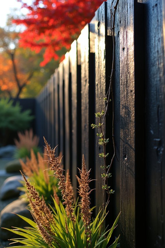 charred cedar weather resistant fencing