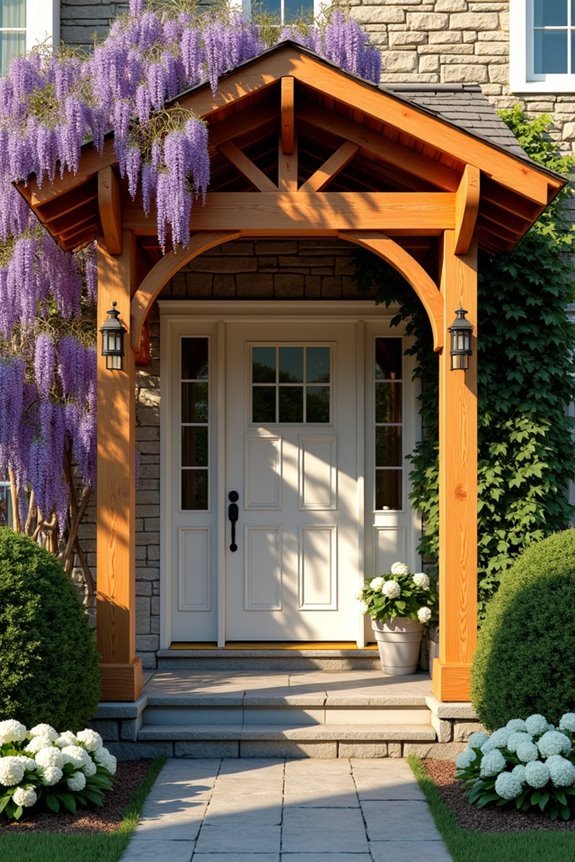 classic wooden archway design