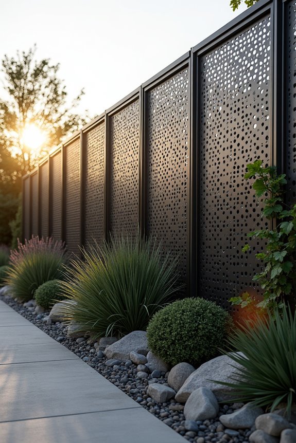 climate responsive perforated steel fences