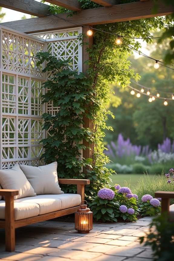 climbing vine lattice privacy