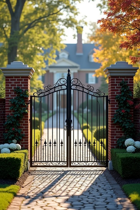 colonial brick pillar gates