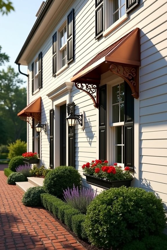 colonial charm metal canopies