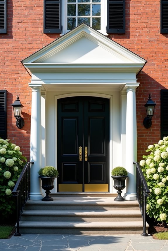 colonial entrance architectural statement
