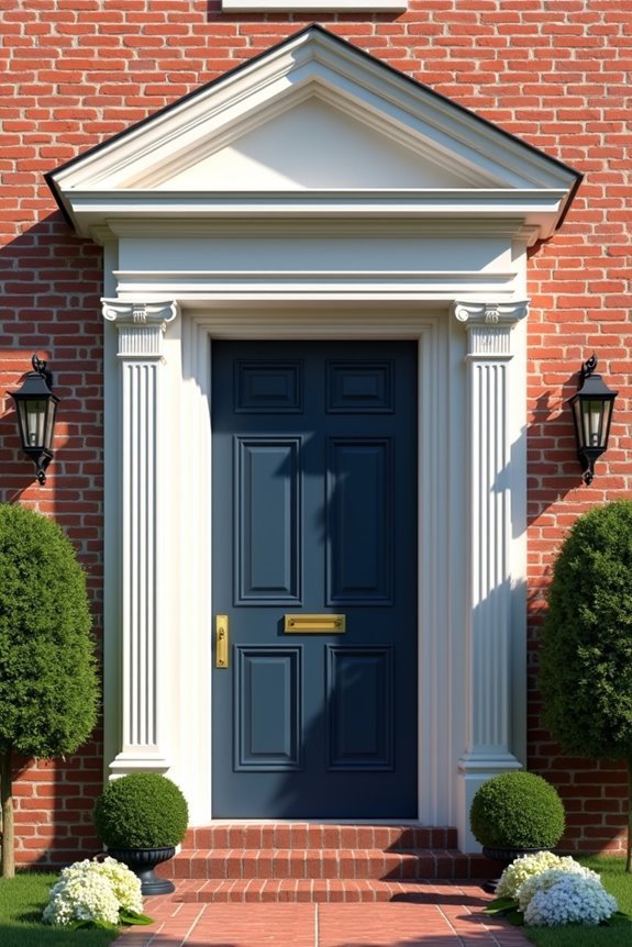colonial pediment door hoods