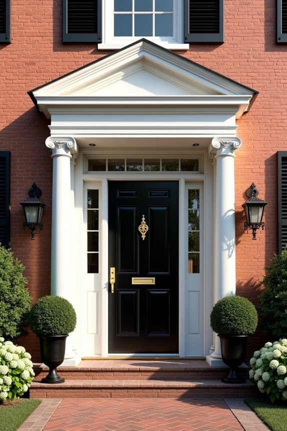 colonial pediment door hoods