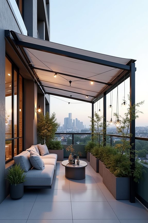 compact balcony pergola solutions