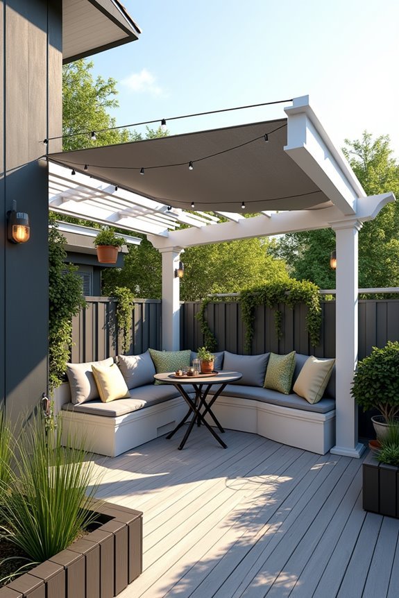 compact multifunctional pergola designs