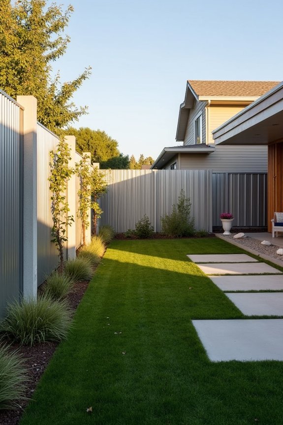 contemporary corrugated metal dividers