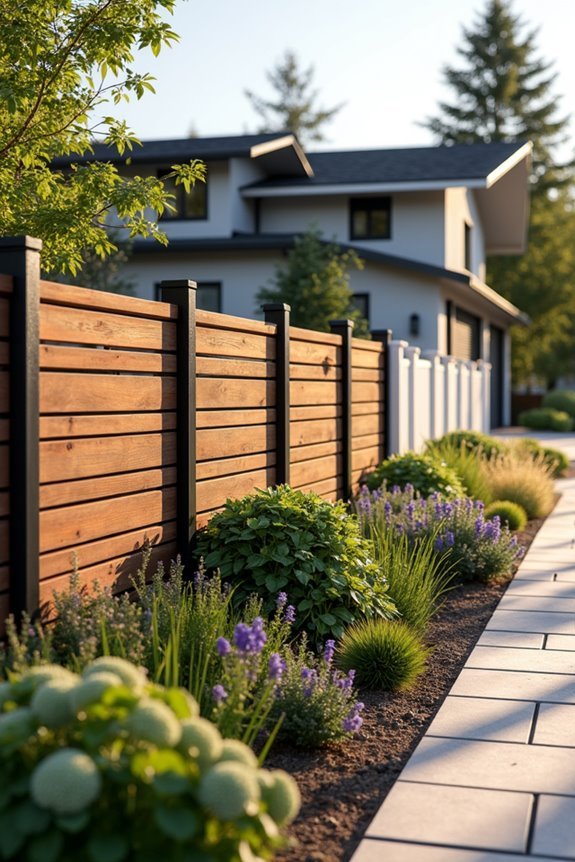 contemporary front fence designs