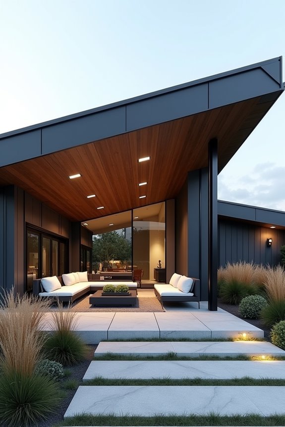 contemporary minimalist shed roofs