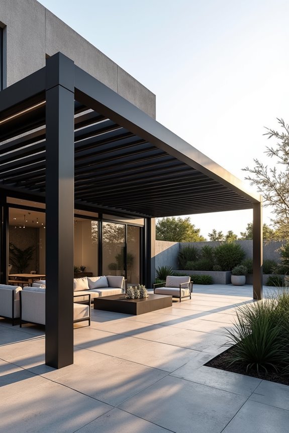 contemporary minimalistic pergola design