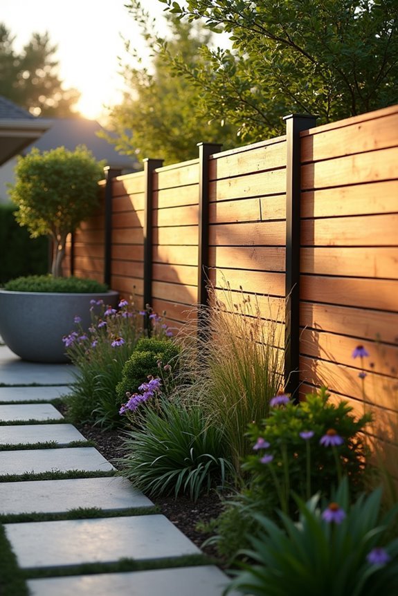 contemporary privacy fence designs