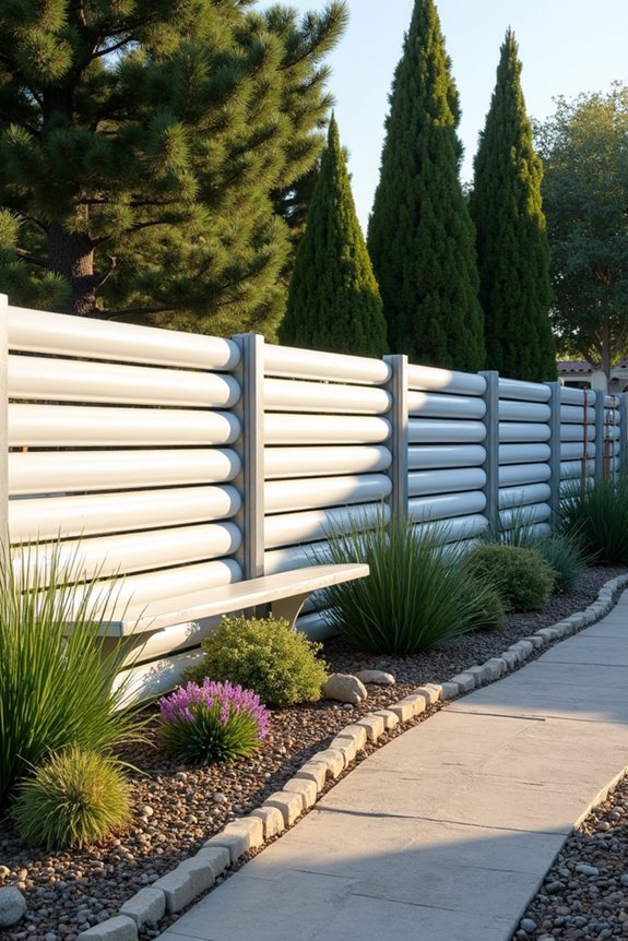 contemporary pvc pipe fencing