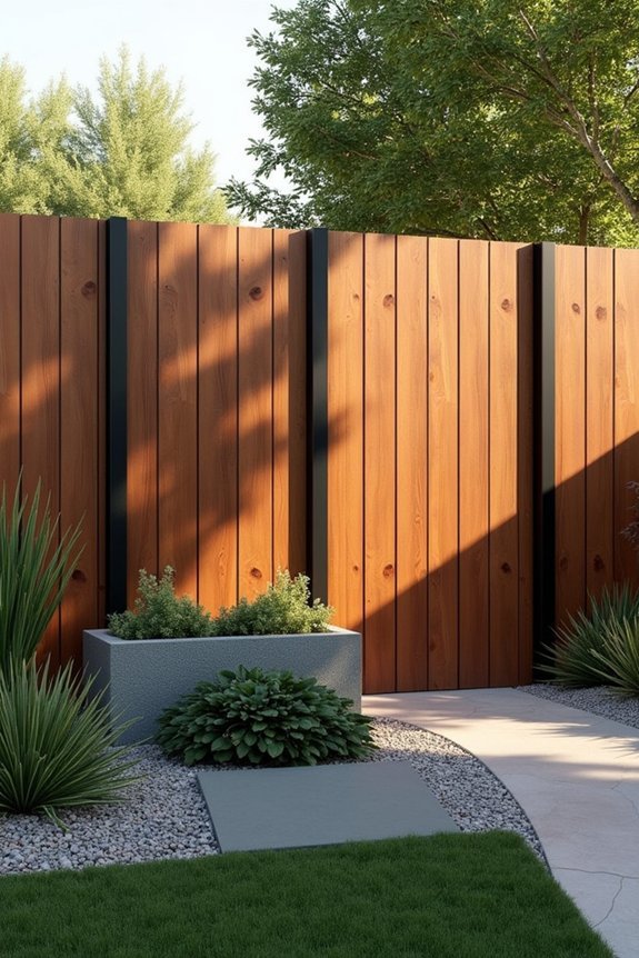 contemporary vertical wood installation