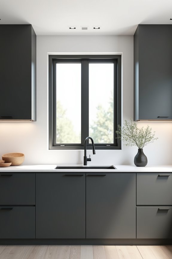 coordinated cabinet and window design