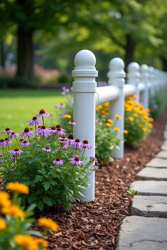 creative pvc garden borders