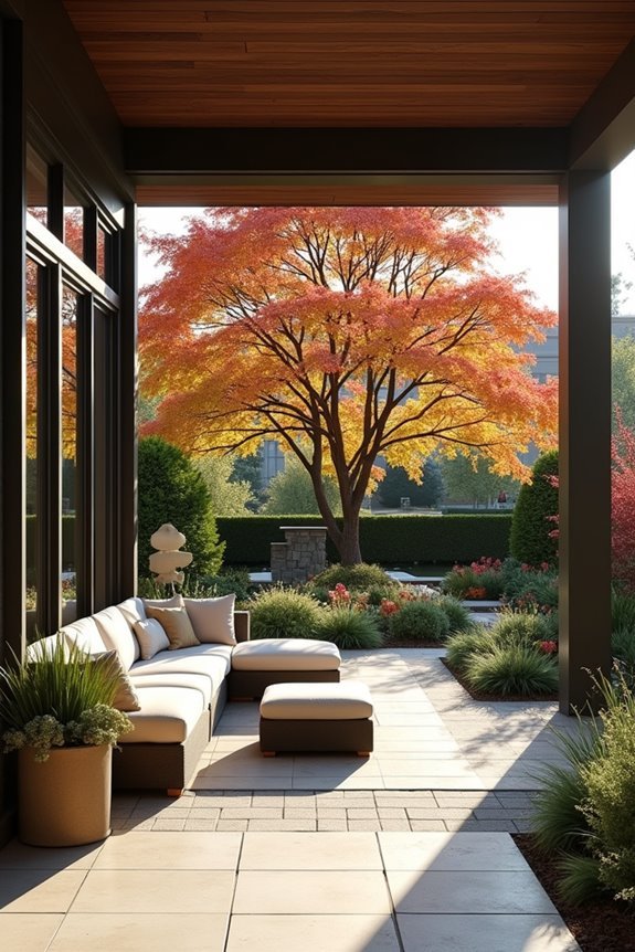 curated garden view framing