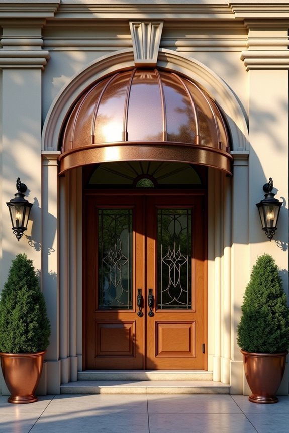 curved copper dome design