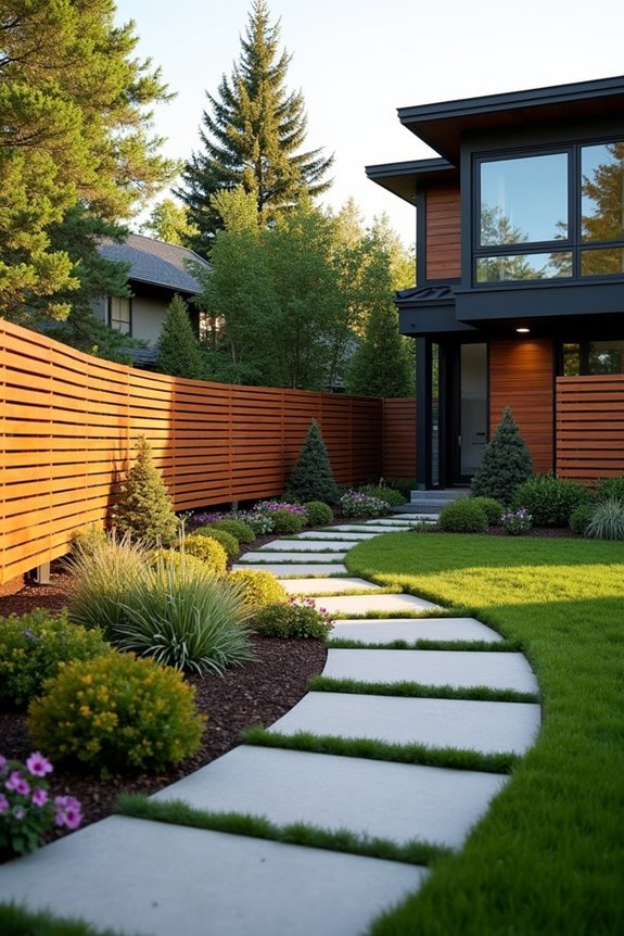 curved fencing enhances aesthetics