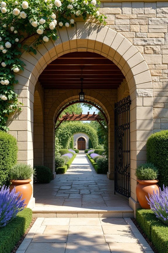 curved stone archway design