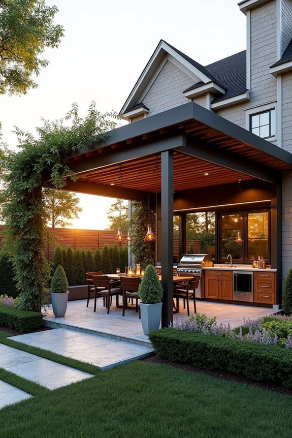 custom bbq pergola materials