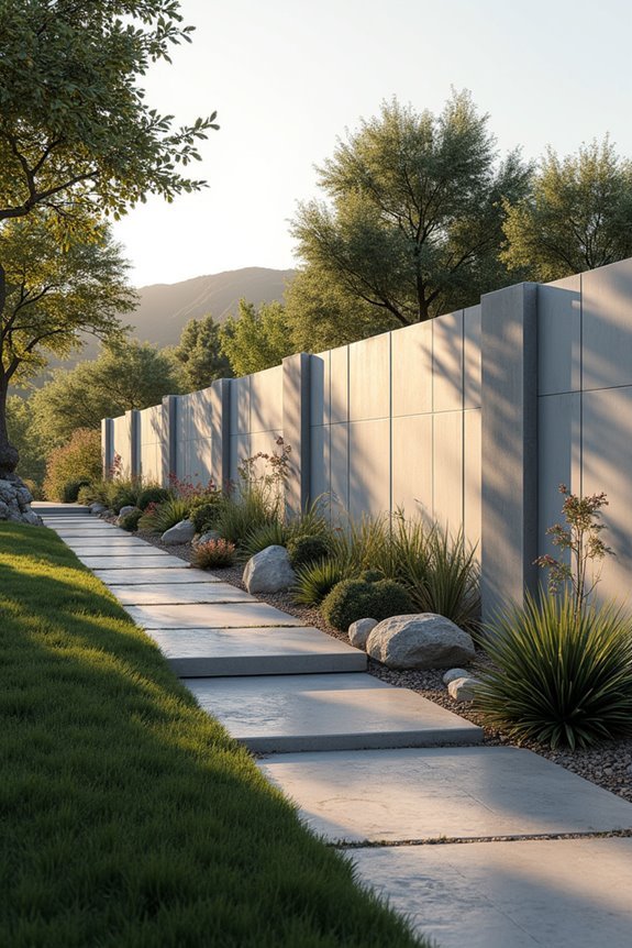 customizable concrete fence dimensions