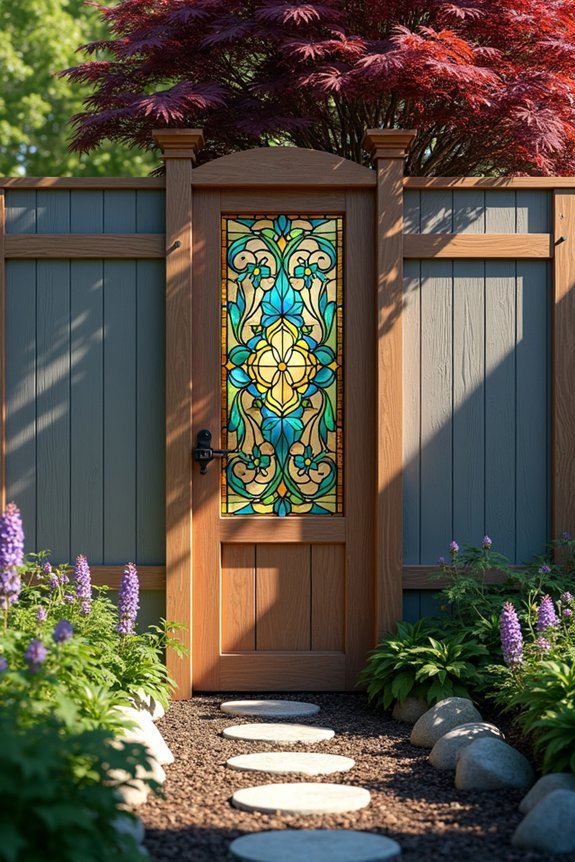 decorative stained glass installation