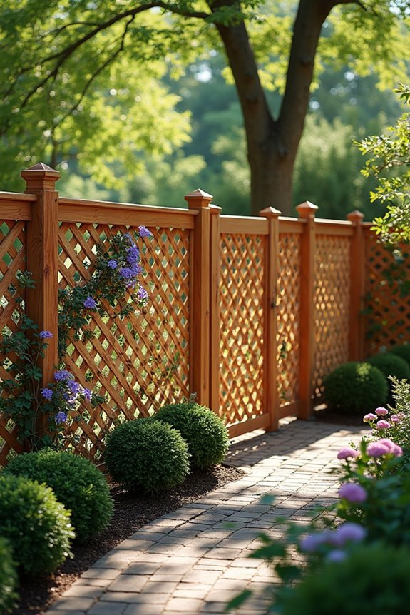 decorative wire lattice fencing