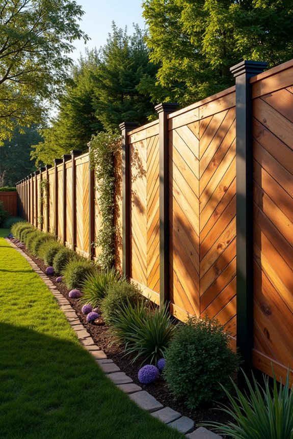 dimensional chevron fence design