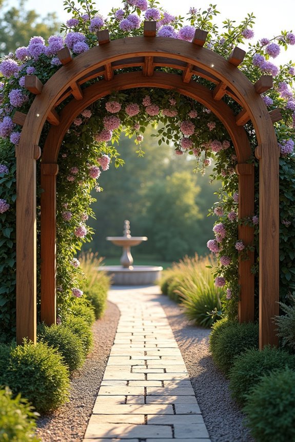 dramatic curved entryway frames