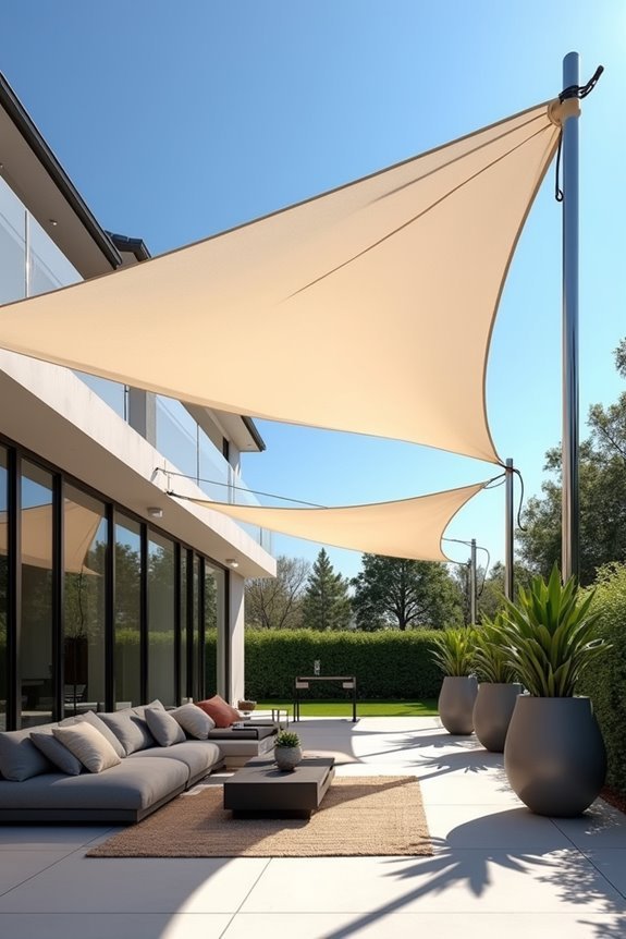 dramatic curved fabric canopies