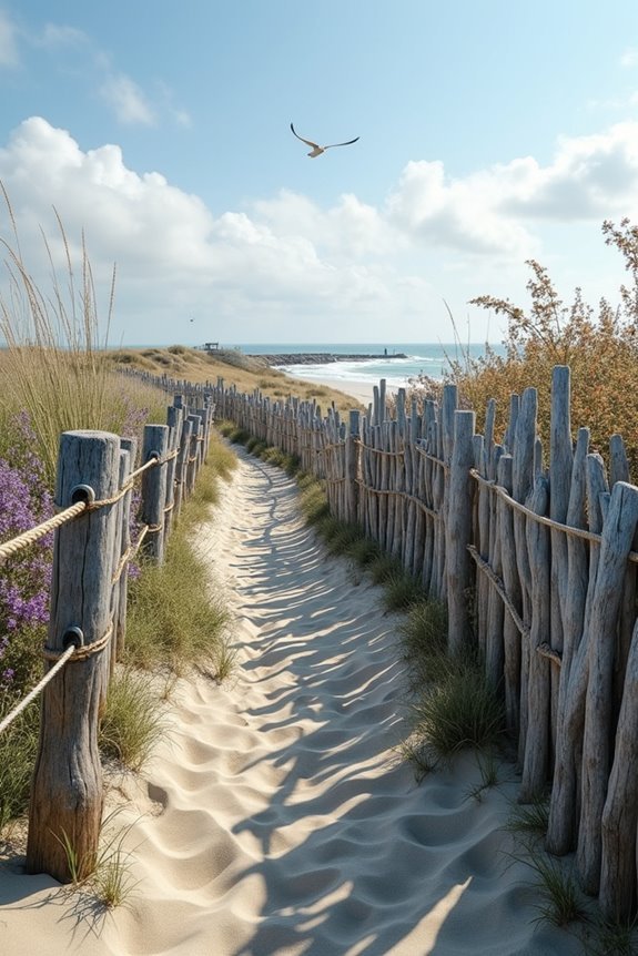 driftwood coastal fence elegance