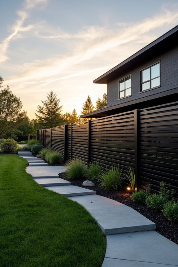durable black metal fencing