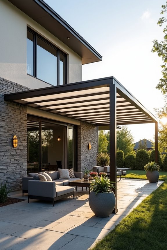 durable fixed aluminum canopies