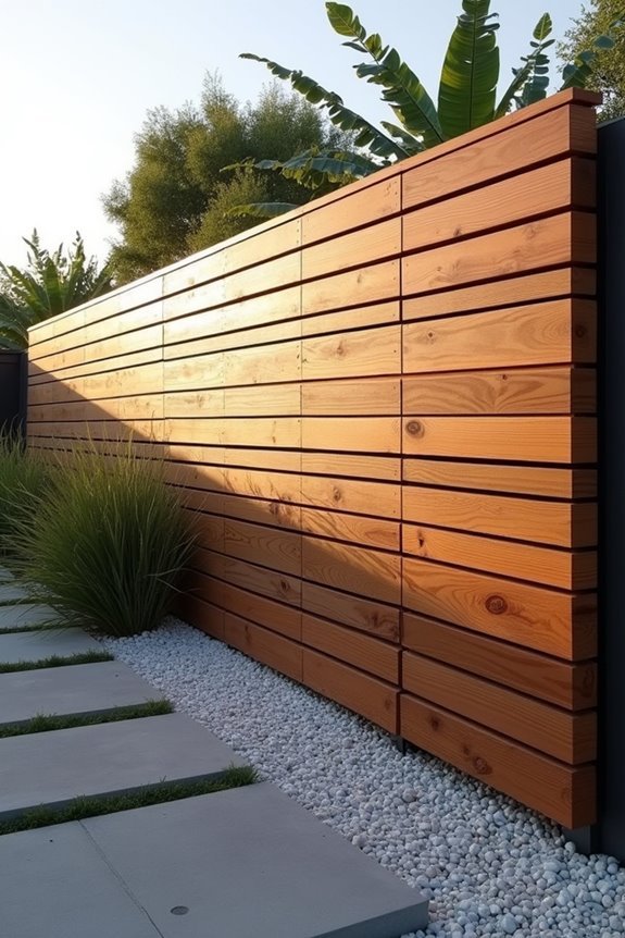 durable horizontal cedar screens