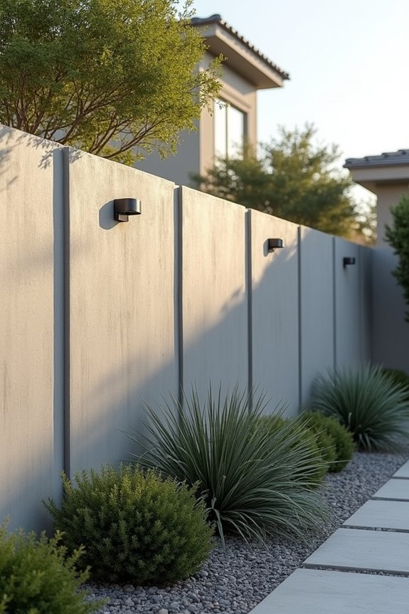 durable low maintenance concrete fencing