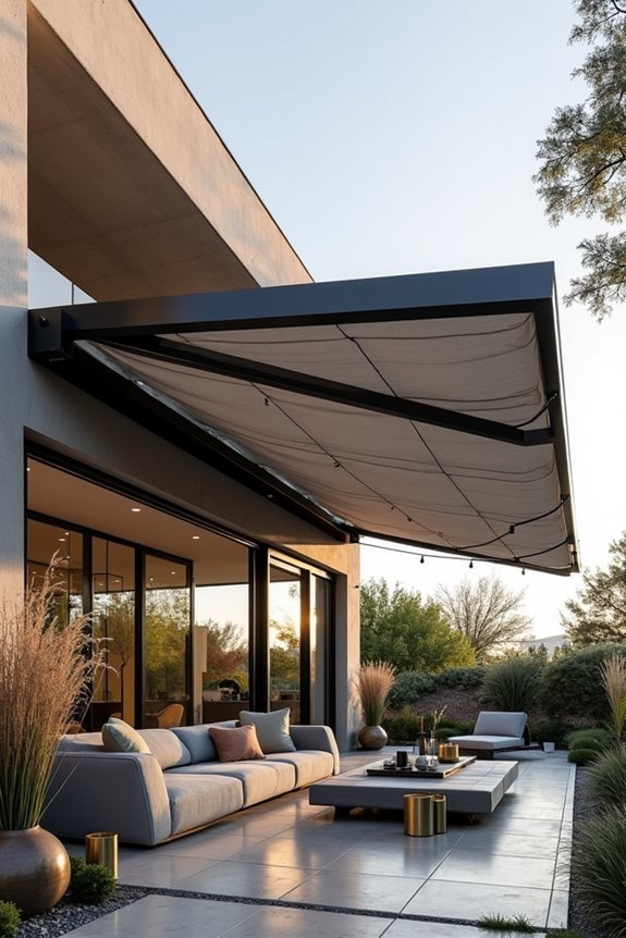 durable metal frame awnings