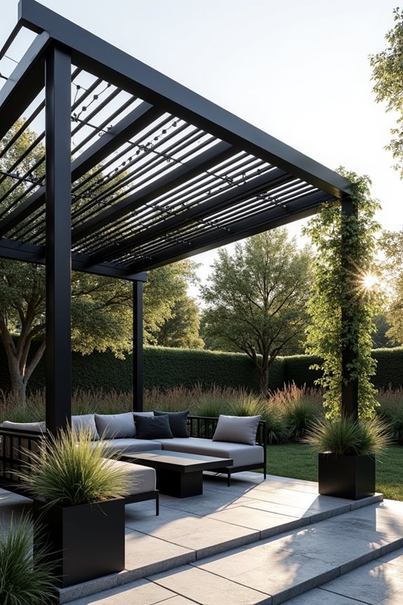 durable modern metal pergolas