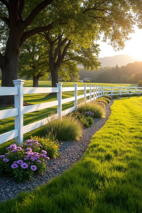 durable vinyl rail fencing