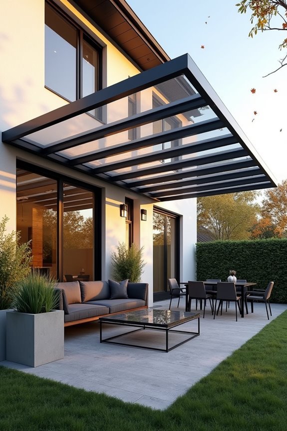 durable weather resistant metal canopies
