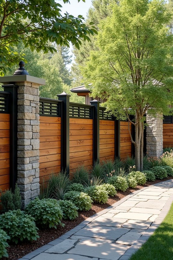 dynamic mixed material fences