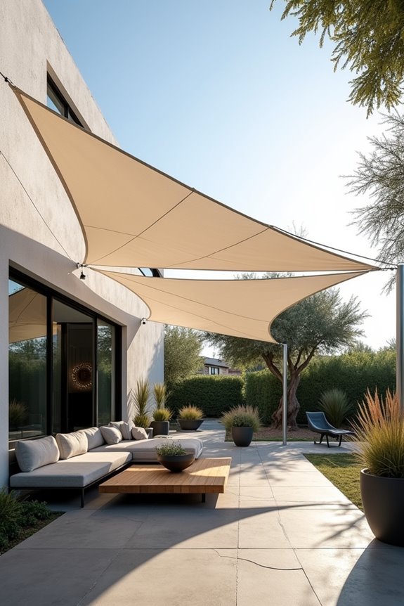 dynamic tensioned sail awnings