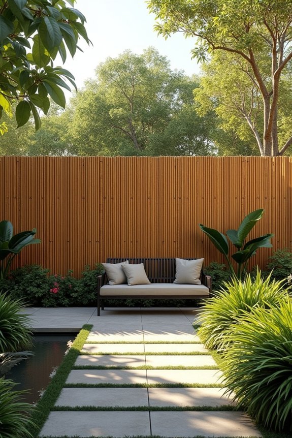 eco friendly bamboo fence installation