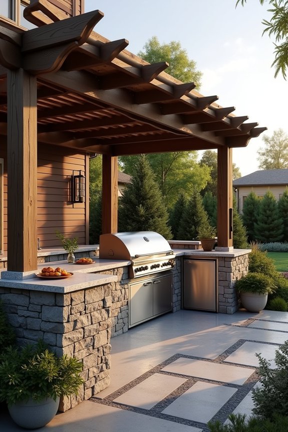 efficient outdoor kitchen design
