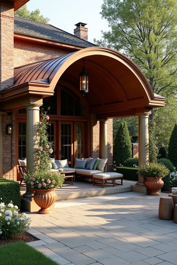 elegant curved roof design