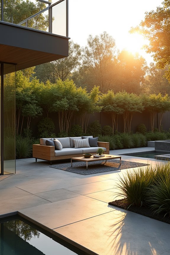 elegant glass panel fencing