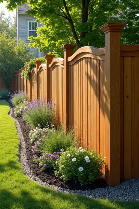 elegant scalloped fence design