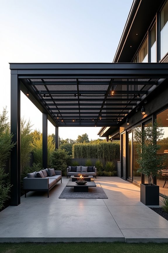 elegant steel frame aesthetics