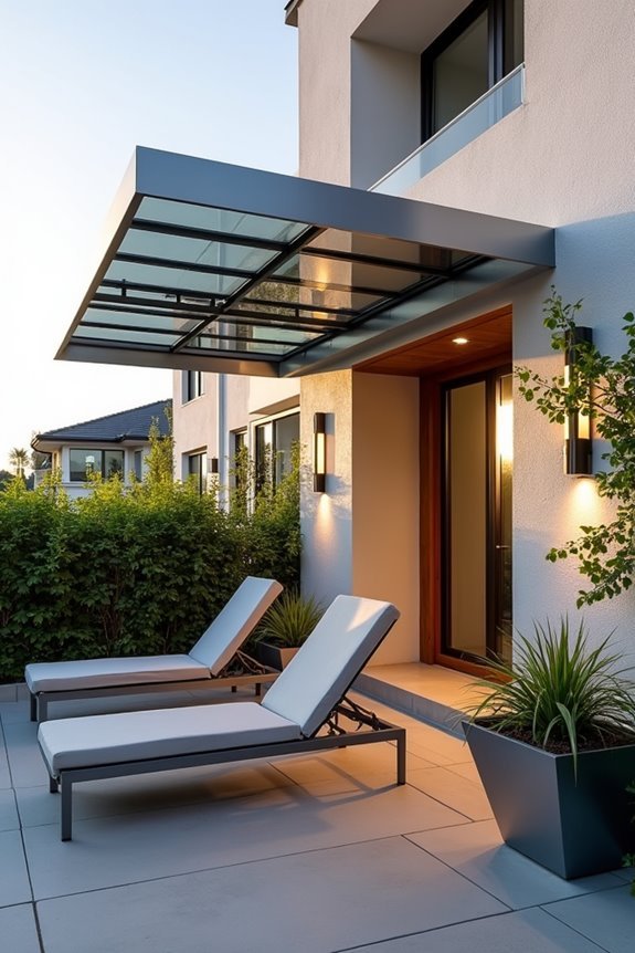 energy generating awning installations