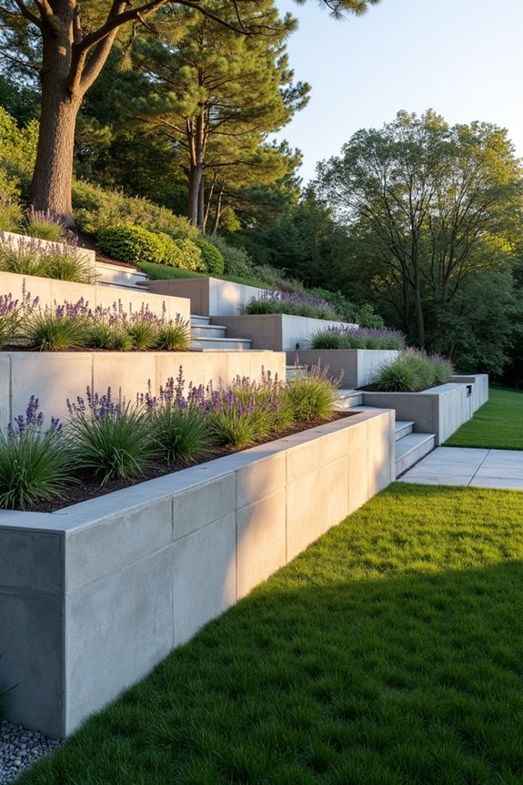 engineered stepped terraced walls